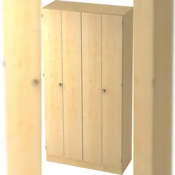 bümö office Aktenschrank mit Falttüren, Büroschrank 100cm breit in Ahorn - Ordnerschrank 5OH groß, Falttürenschrank für Akten, Ordner & Co. - Büro
