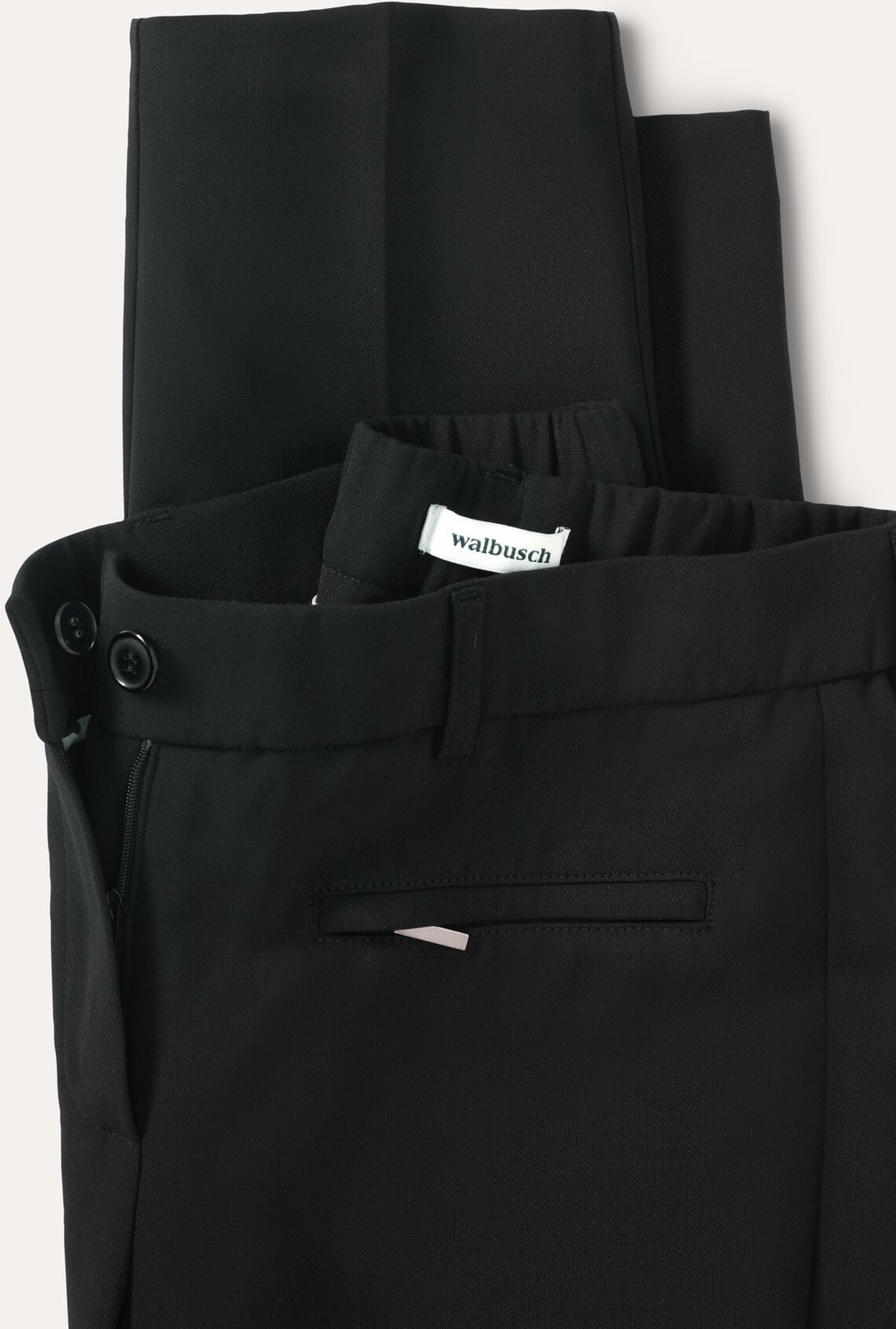 Walbusch Thermo Kofferhose, Regular Fit#normale Größen#Kurzgrößen#Langgrößen, Farbe Schwarz, 24, knitterfrei mit Thermoeffekt Damen