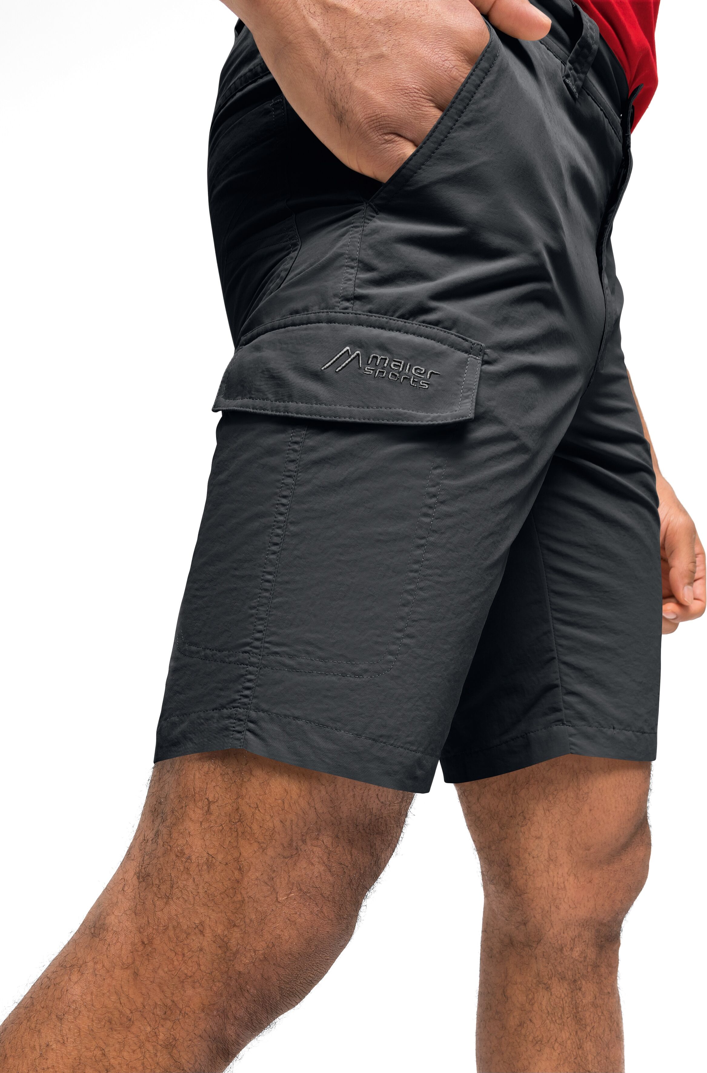 Maier Sports "Main" Herren Shorts, kurze Outdoor-Hose, Bermuda mit 4 Taschen, Regular Fit schwarz 46, Normalgrössen