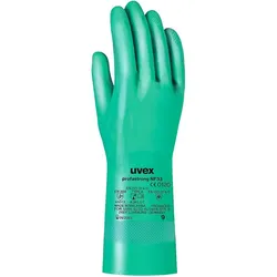 Uvex, Schutzhandschuhe, Chemikalienschutzhandschuh profastrong NF33, Baumwollbeflockung, NBR-Beschichtung, EN 374/Ty... (XL)