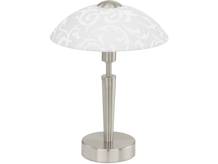 Eglo Tischlampe Solo Nickel matt Stahl H 32 cm - Tischlampe