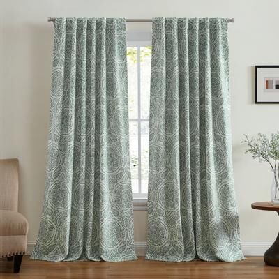 Threadmade Giovanni Medallion Blackout Window Curtain Panel