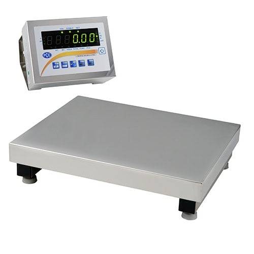 PCE Instruments Plattformwaage PCE-SD 60SST C bis 60kg |Ablesbarkeit 20g |Eichwert 20g |400 x 500mm |Edelstahl |USB