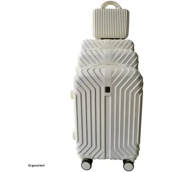 NTK-Collection Kofferset Mabell 4-teilig, Koffer, Weiss