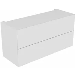 KEUCO EDITION 11 Unterschrank, 2 Frontauszüge, mit LED-Beleuchtung, 1400x700x535mm, 31317370100, Korpus/Front: Trüffel Strukturlack / Trüffel Strukturlack