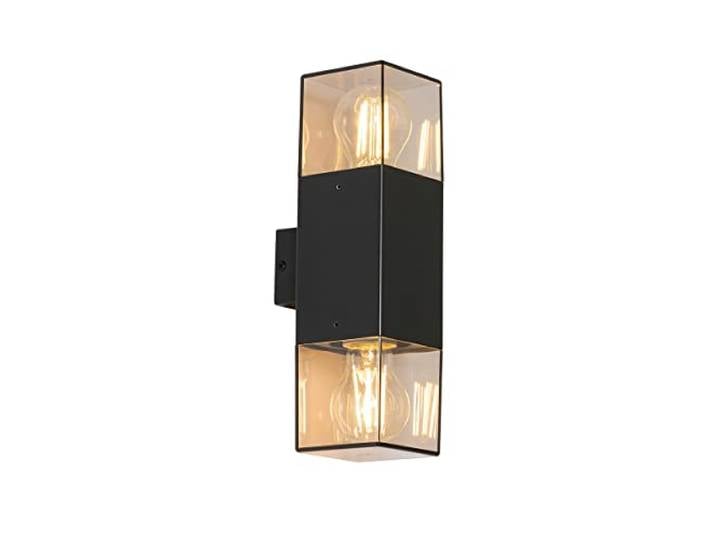 Qazqa denmark - Applique murale - 2 lumière - L 8.5 cm - Noir - Moderne - éclairage extérieur