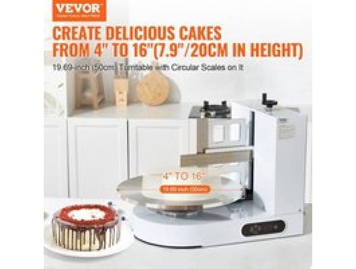 Machine à Glacer les Gâteaux 4-16 pouces Machine à Lisser Crème à Faible Bruit Plateau Tournant avec Grattoir Réglable Vitesse d…