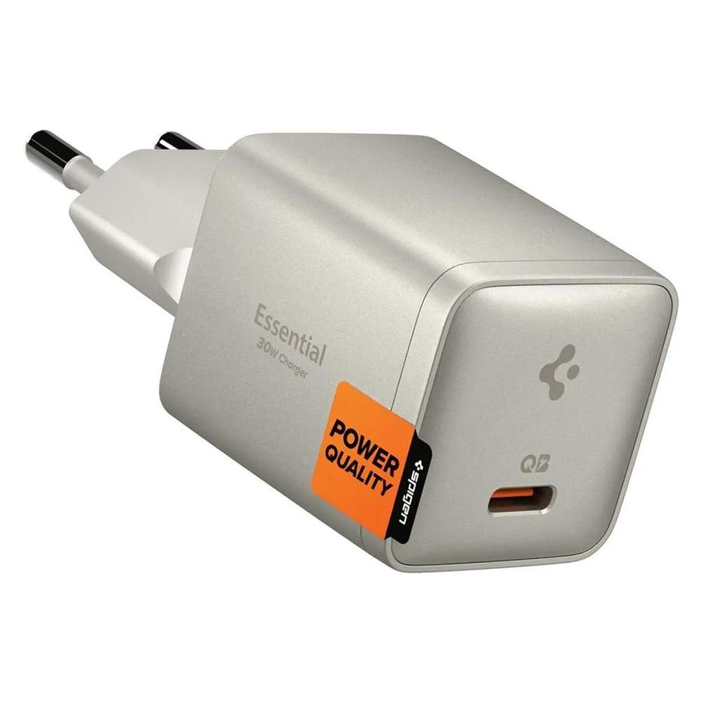Spigen ArcStation Essential 30-W-Wandladegerät, naturfarbenes Titan (30 W, 1 Port) (SPIGEN)
