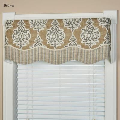 R L Fisher Inc Jarden Layered Valance 52 x 17, 52 x 17, Brown
