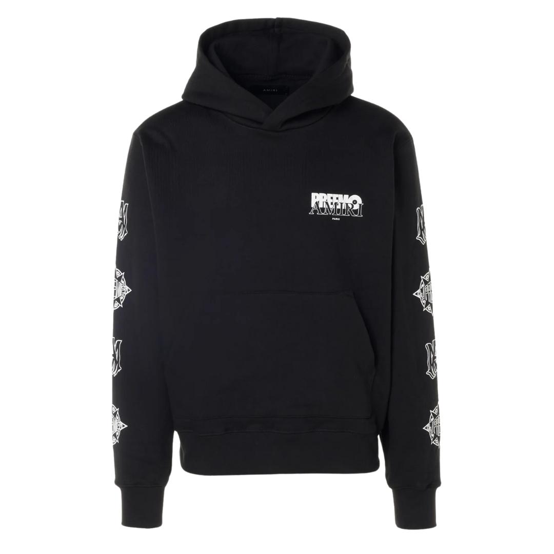 Zwarte hoodie met Amiri Premier-logo