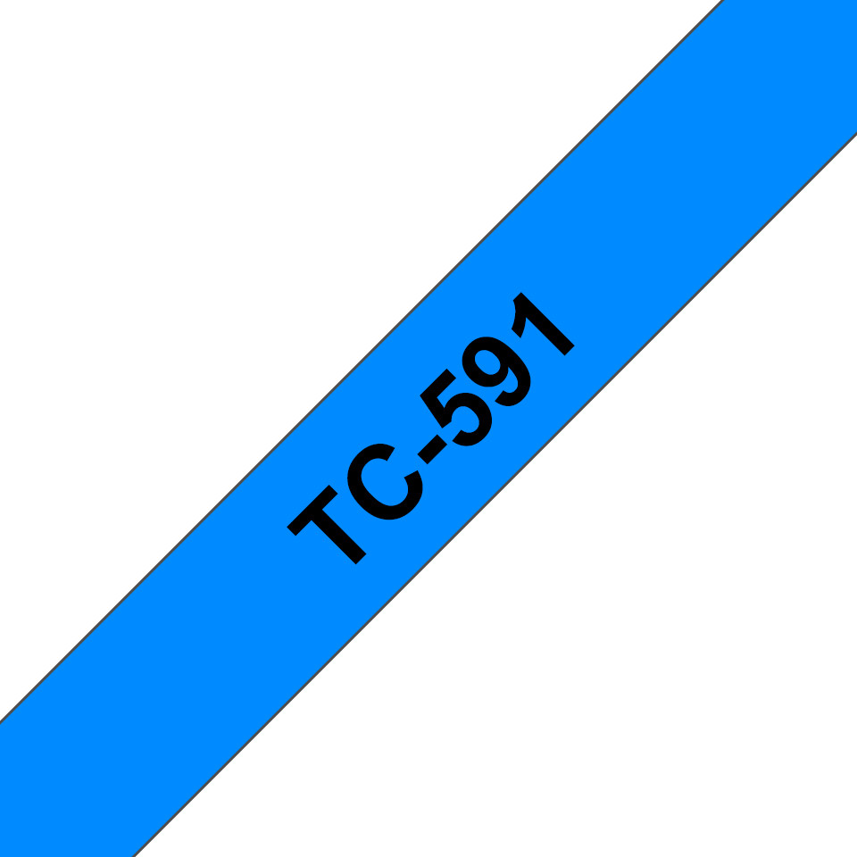 Brother TC591 inktlintcassette voor thermische labels, blauw/zwart, 9 mm