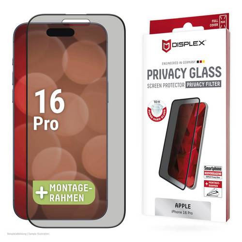DISPLEX Privacy Glass FC Displayschutzglas mit Blickschutz Apple iPhone 16 Pro 1 St. Seitlicher Blickschutz 01999