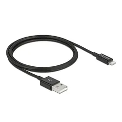 DELOCK USB Daten- und Ladekabel für iPhone/ iPad/ iPod schwarz 1,0m