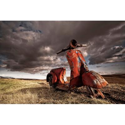 Fototapete PAPERMOON "Photo-Art TORSTEINN H INGIBERGSSON, VESPA", bunt, B:3,5m L:2,6m, Vlies, Tapeten