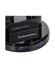 Fellowes Klemme /Bolzen Schwarz Flachbildschirm-Tischhalterung Platinum Series Triple Monitor Arm (8042601)