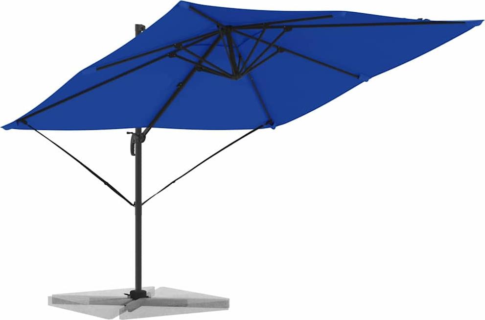 Roma Parasol Blau 286 x 284 x 265 cm Aluminium und Polyester