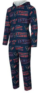 NFL Men's Shuffle Union Suit (Size Medium) Houston Texans/Navy, Polyester,Spandex