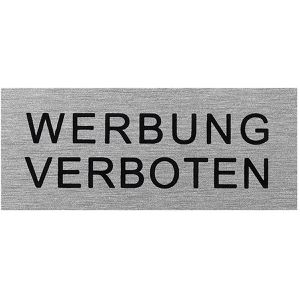 ProPlus Hinweisschild SF972061, Aluminium, 6 x 2,5 cm, Werbung verboten
