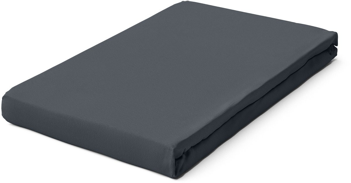 Schlafgut Jersey Pure hoeslaken extra hoog - Lits-jumeaux - Grey Deep