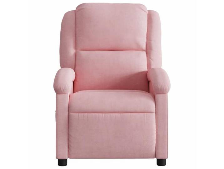 VIDAXL(1952)Fauteuil inclinable Charge 150kg Rose Velours Chaise Relax 1 PERSONNE