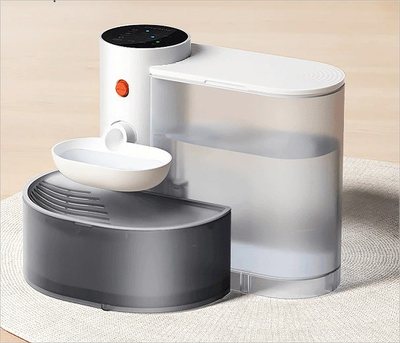 PetsAreLife Dog And Cat Water Dispenser, Automatic Water Feeder For Pets, Running Water Charging Pet Fountain white