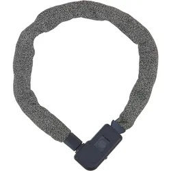 Kettenschloss, mit Fingerabdrucksensor, mit Zahlenwalze, inkl. Halter, Schwarz, Länge 90 cm