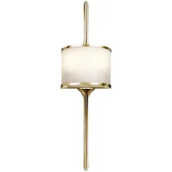 Wandlampe Leuchte Wohnzimmerleuchte IP44 LED Glas Badleuchte messing poliert