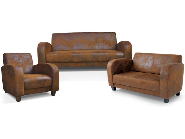 ANTO 3-2-1 Sofagarnitur Gobi braun