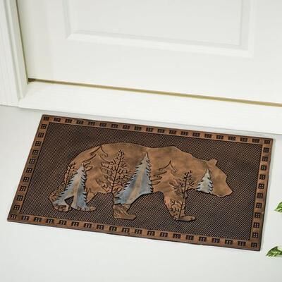 Direct Home Textiles - Bath Bear Rubber Doormat Multi Warm 30 x 18, 30 x 18, Multi Warm