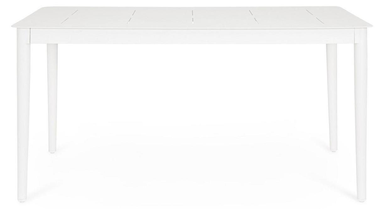 Moderner Gartentisch 160x90cm aus Aluminium Bizzotto Nebula - Weiß