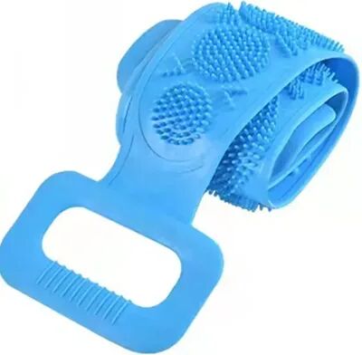 Multisell Products Hub Comfortable Grip Body Scrubber Tool For Home Shower, Deep Back Exfoliation Cleansing blue