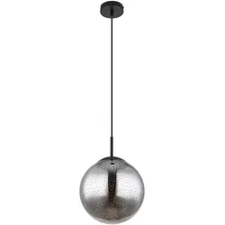 Hängeleuchte dimmbar mit Fernbedienung Pendelleuchte Esstisch Rauchglas Hängelampe Glas Retro, RGB Farbwechsel, Sternen-Effekt, 8,5W 806lm warmweiß, DxH 25x120 cm