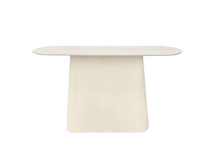 Console 140 cm en bois massif ivoire
