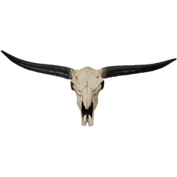 Décoshop26 - Dekorativer Schädel 132 cm Trophäen-Bullenkopf (Longhorn) aus Polyresin für den Innen- und Außenbereich Naturfarbe 04_0002845