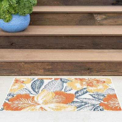 Alise Rugs Alfresco Nautical & Coastal Floral & Botanical Reversible Indoor/Outdoor Area Rug
