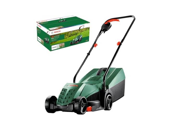 Bosch Tondeuse à Gazon Filaire EasyRotak 32-235 moteur de 1 200 W\, largeur de coupe : 32 cm\, bac de ramassage 31 litres\, pour les petits jardins