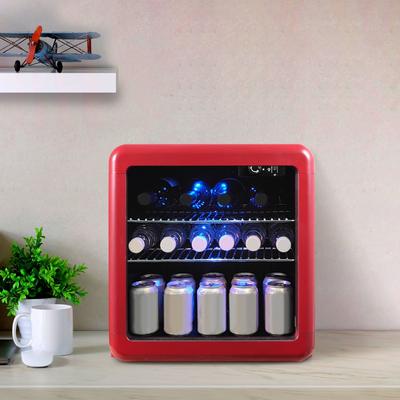 Magic Chef 1.7 Cu. Ft. Retro Beverage Cooler in Red