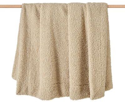 HiEnd Accents Teddy Textured Boucle Plush Throw Blanket