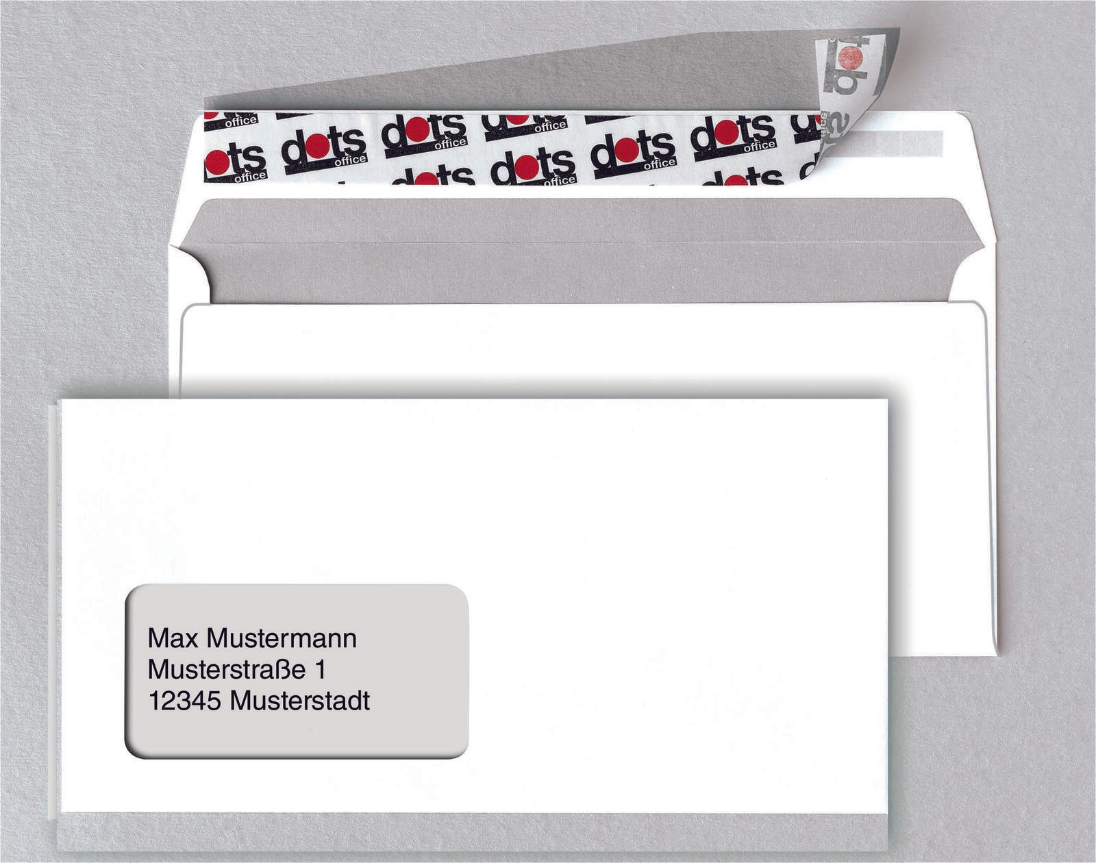 dots Briefumschläge DIN lang mit Fenster haftklebend 08905021