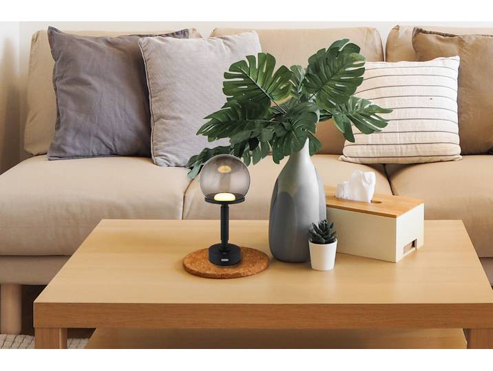 Lampe de table LED Haku - Type B Ø 15cm Noir/Noir Matériau : Matière plastique Type de matière synthétique : Verre acrylique LED