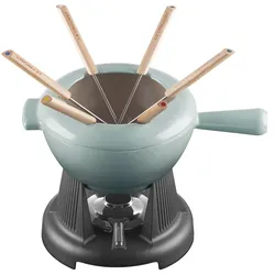 LE CREUSET Fondue Set Sea Salt MODE - B/H/T ca. 25.00x35.00x25.00