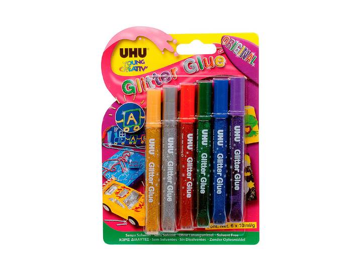 UHU Glitterkleber 6 × 10 g