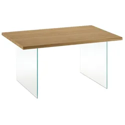 Stones Ausziehbarer Billardtisch aus Eiche Natur, 160–240 cm, mit Beinen aus extra klarem Sicherheitsglas – modernes und elegantes Design