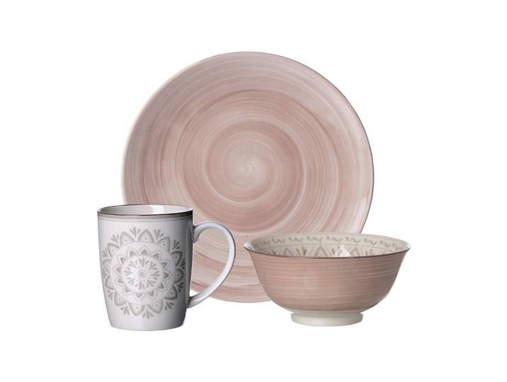 Ritzenhoff Breker Frühstücks-Set Valencia braun 3-tlg., Braun, Keramik, 3-teilig, 2x2x2 cm, Geschirr, Geschirrsets, Kaffeeservice