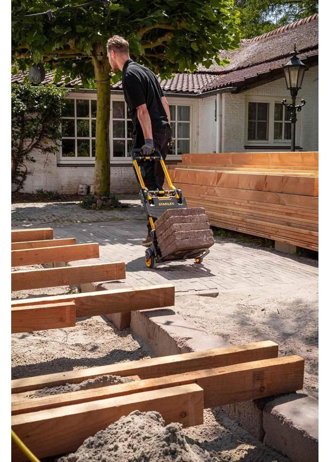 Stanley SXWTD-FT585 2-in-1 Steekwagen en Plateauwagen - Inklapbaar - Max. 70kg Steekkar en 137kg Platformwagen - Kunststof en Staal