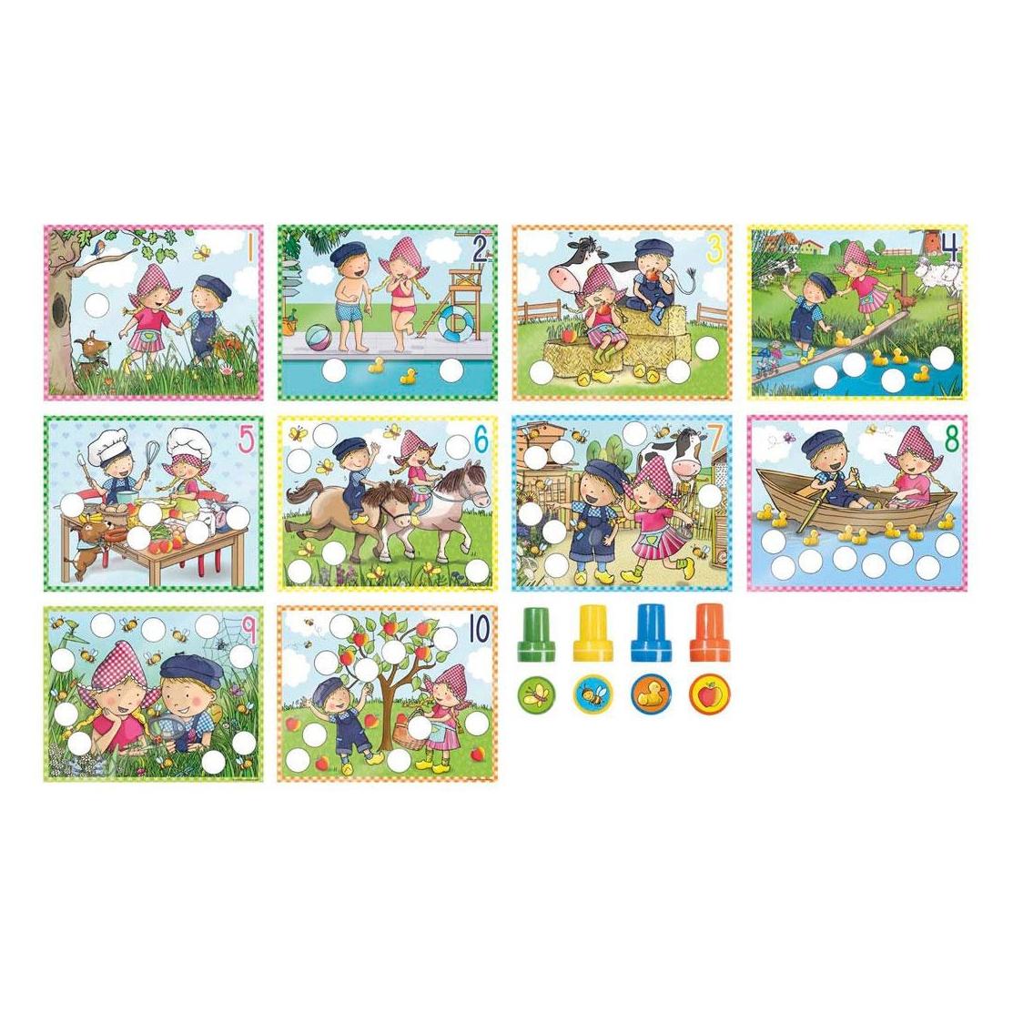 Bambolino Toys Fien und Teun Bildungsstempel Set 14 DLG. (56749032)