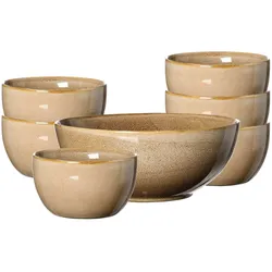 Ritzenhoff & Breker Alicante Salat-Set, Schüssel + Schale, Braun
