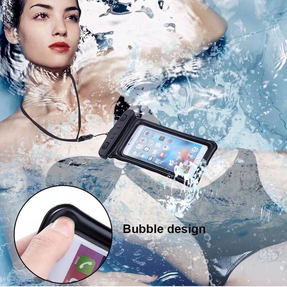 INF Étui flottant étanche pour téléphone portable Universel Noir 1 paquet