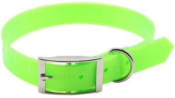 Uplift Treasures Waterproof TPU Nylon Dog Collar With Easy Clean Design green l