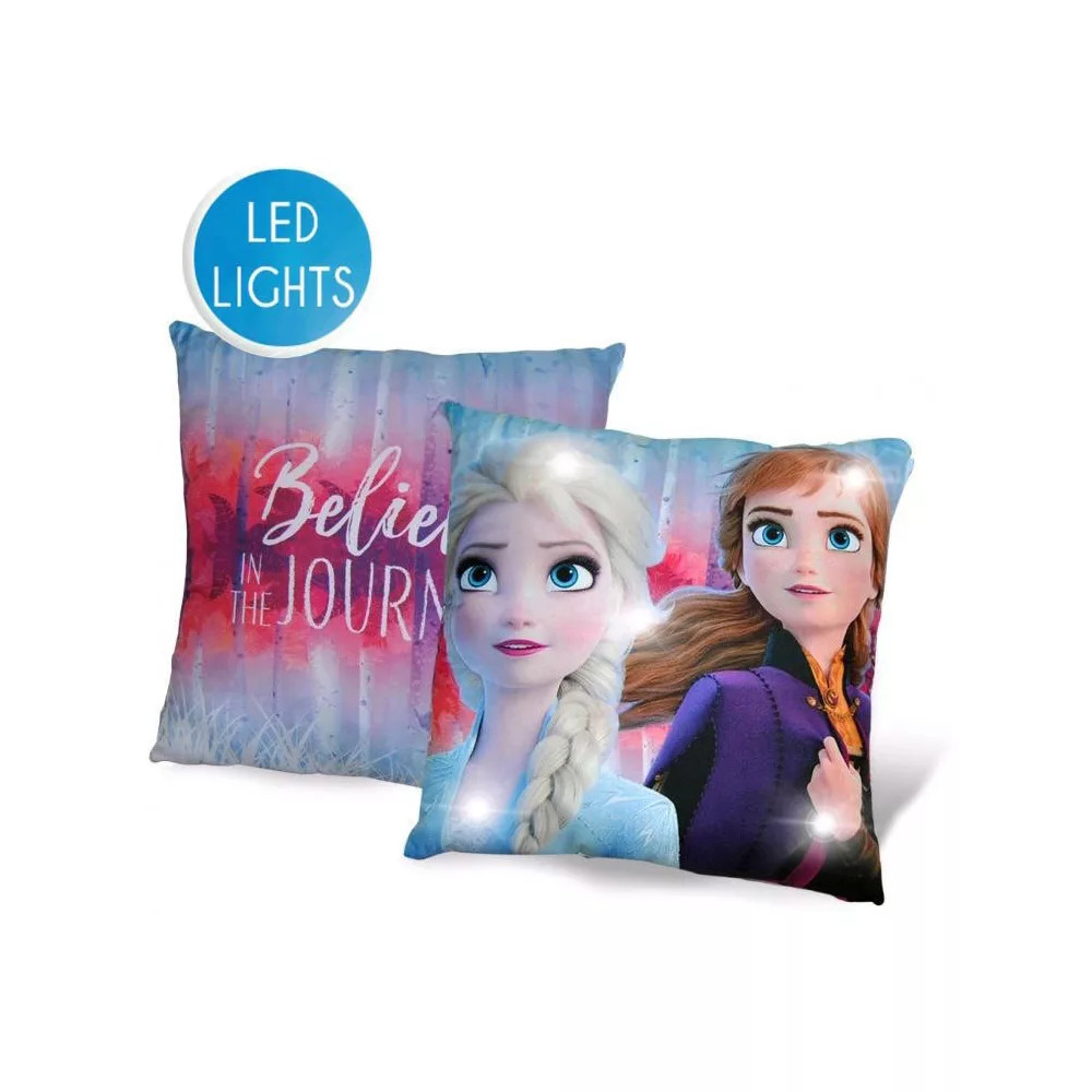 Disney Frozen sierkussen met LED-licht voor kinderen, 40 x 40 cm
